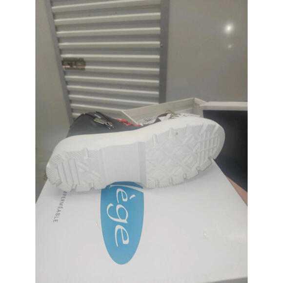 aqua college gaia leather ankle boots black SIZE 5.5UK I 7.5UK - Picture 8 of 9